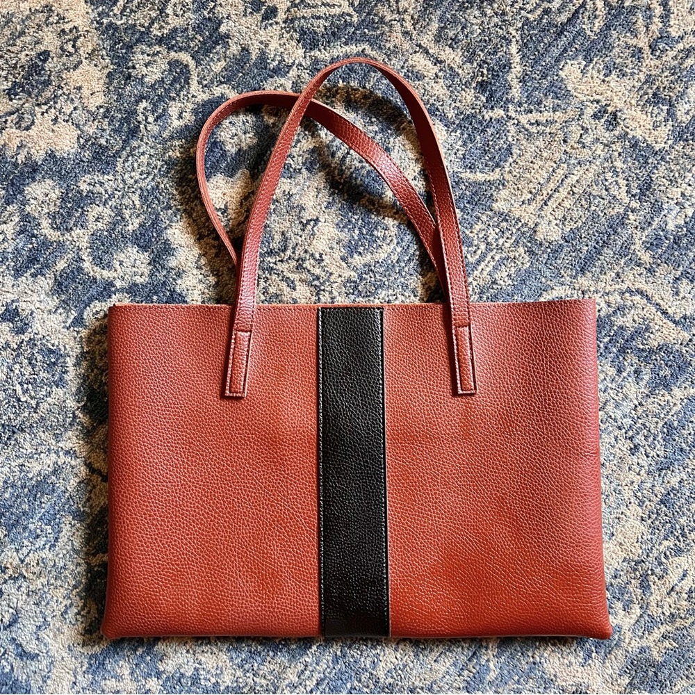Vince Camuto Leather Stripe Tote